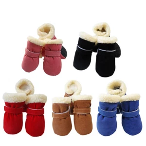 4X Anti Slip Anti Wear Protective Dog Shoes Rain Boots Pet Socks Booties Winter - Picture 1 of 31