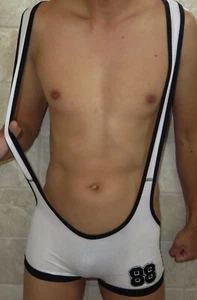 BODY Men's wrestling Singlet Bodysuit swimwear Sport Mesh Jumpsuits fit M or L - Picture 1 of 2
