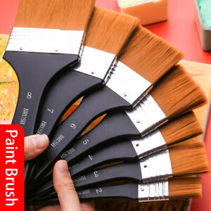 Watercolor Oil Art Paint Brush Nylon Hair Painting Art Brush Wooden Cleaning 24