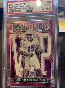 2022 Pro Set Draft Anthony Richardson Campus VIP Pink Mojo #AR1 Psa 9 MINT RC - Picture 1 of 5