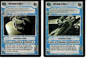 STAR WARS CCG  RED LEADER IN RED 1 AND GOLD LEADER IN GOLD 1 - Picture 1 of 1