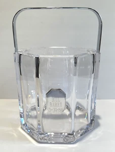 CARTIER Crystal Ice Bucket 1960’s Octagon Shape Signed Beautiful Vtg MCM - Picture 1 of 18