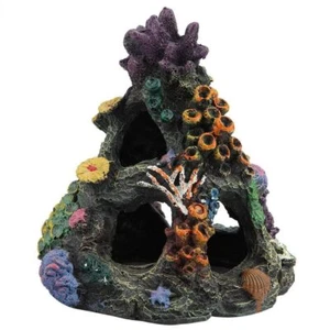 PINVNBY Coral Aquarium Decoration Fish Tank Resin Rock Mountain Cave Ornament... - Picture 1 of 7