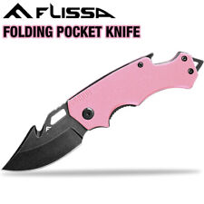 FLISSA 2.5inch Mini Folding Pocket Knife Stainless Steel Drop Point Pocket Knife