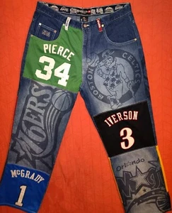 Vintage UNK NBA Y2K Denim Jeans New W/O Tags Size 38 Excellent Condition! - Picture 1 of 12
