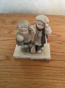 Vintage 1997 NBM Bahner Enesco Porzellan Keramik Paar Koffer Angebot machen! - Bild 1 von 3