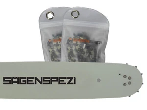 Schwert + 2 Ketten passend für Jonsered 2045 38 cm 325" 64 TG 1,3 mm Sägekette - Bild 1 von 3