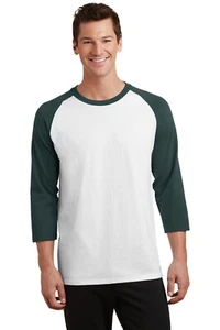 Port & Company Core Blend 3/4 Sleeve Raglan Tee - Picture 1 of 10