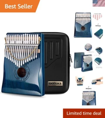 Professional Kalimba Thumb Piano - 17 Keys Mahogany with Elegant Piano Finish - Image 1 of 4