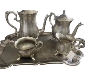 International Silver CO Silver Plate Tea Set (Will Need To Be Cleaned) - Picture 1 of 3