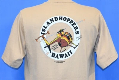 Camiseta vintage años 80 ISLAND HOPPERS HAWAII HELICÓPTERO TOURS MAGNUM CRAZY SHIRTS Foto 1 de 4