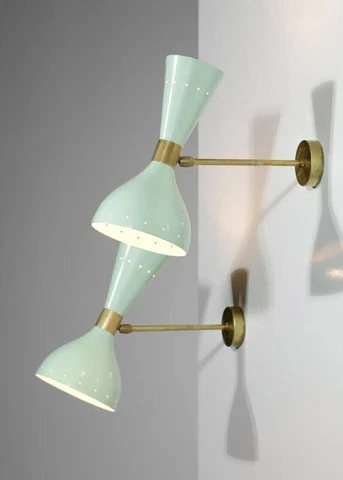 Modern Italian Sconce Stilnovo Style Pair Of Wall Fixture Lighting Wall Lamps Cover