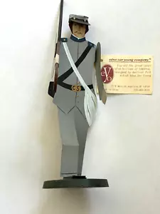 Edna Oar Young Confederate Rifleman Tin Soldier Hand Made Folk Art w/Tag - Picture 1 of 9