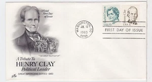 TurtlesTradingPost- Henry Clay- Great Americans - 1983 FDC #1846- Artcraft - Picture 1 of 1