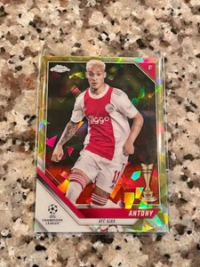 2021-22 Topps Chrome UEFA Sapphire Gold Refractor Antony Rookie Cup /99 AJAX - Picture 1 of 2
