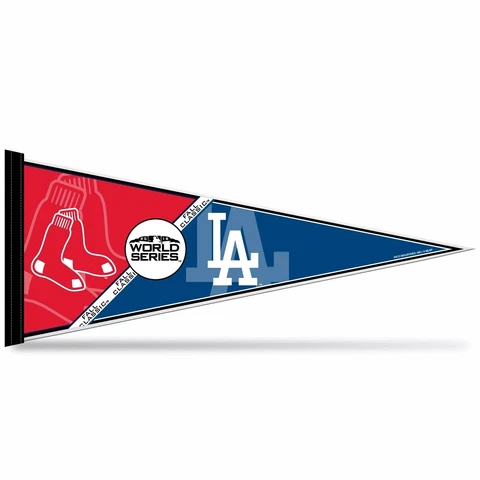 2018 MLB World Series Dueling Pennant Boston Red Sox Los Angeles Dodgers RICO Cover