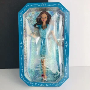 Birthstone Beauties Dezember Türkis Barbie Puppe Afroamerikaner BESCHÄDIGTE BOX - Bild 1 von 14