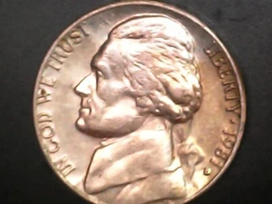 1981 D Jefferson Nickel Struck Thru/Bad Plcht. Mint Error.  Lettering on Error! - Picture 1 of 8