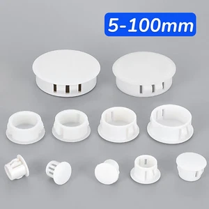Hole Plugs Round White Plastic Blanking Masking Finishing Inserts Bung End Caps - Picture 1 of 43