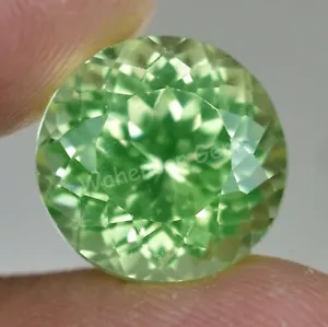 9.55 Ct Natural Green Peridot Round Shape VVS Pak Gemstone AGL Certified - Picture 1 of 6