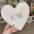 Rae Dunn Heart Shaped Be Mine Happy Valentine's Day Ceramic Plate