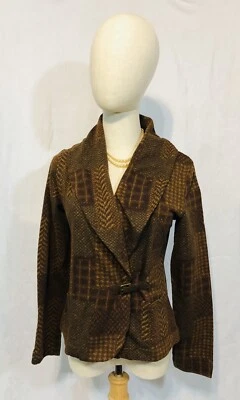 Ralph Lauren Jacket Womens Equestrian Small Brown Buckle Closure Vintage 1990's Foto 1 de 4