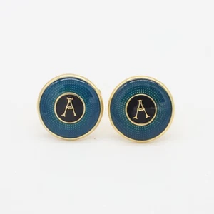 Personalized Name Cufflinks | Sterling Silver Initials Cufflinks Christmas Gift - Picture 1 of 5