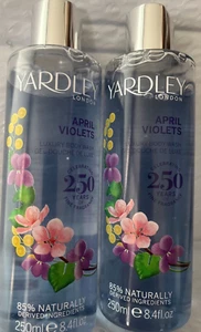 YARDLEY LONDON APRIL VIOLETS LUXURY BODY WASH (2PIECES)8.4FLOZ CELEBRATING - Picture 1 of 2