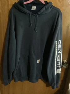 Vintage Carhartt Hoodie 2XL. Black VGUC - Picture 1 of 10