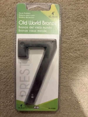 Old World Bronze House Number 7 - Image 1 of 2