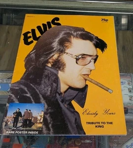 Póster desplegable de la revista Elvisly Yours 1983 de Elvis Presley del Reino Unido - Imagen 1 de 4