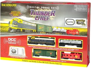 Bachmann HO Scale ~ Santa Fe Thunder Chief Train Starter Set ~ DCC Sound ~ 00826 - Picture 1 of 2