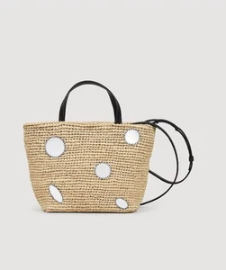 **SANDRO** Korbtasche aus Raffia & Leder NEU - Bild 1 von 6