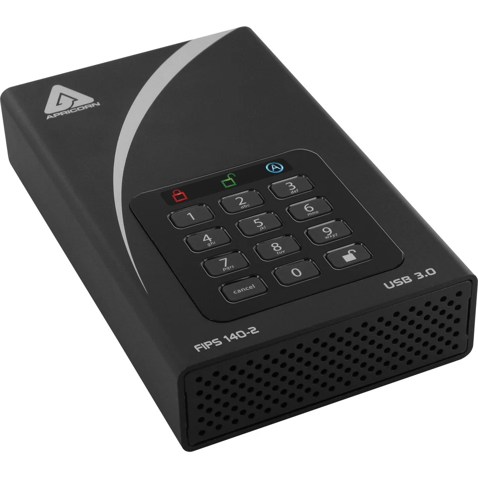 Apricorn Aegis Padlock DT FIPS ADT-3PL256F-10TB 10 TB External Hard Drive - TAA - Image 1 of 4