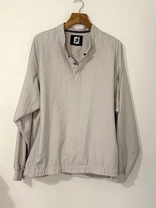 Footjoy FJ 1/4 Zip Jersey Pullover Jacket Mens Large Beige - Picture 1 of 6