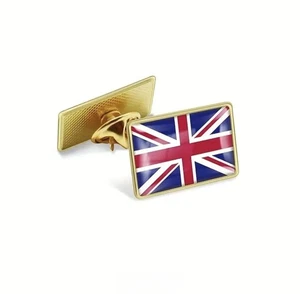 UK Union Jack rot, weiß & blau Flagge Anstecknadel Abzeichen Gold Rückseite Metall Emaille - Bild 1 von 3