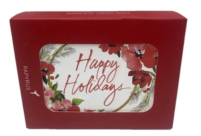 Papyrus Happy Holidays Christmas Cards Boxed Set 20 Note Cards & Envelopes - Image 1 of 4