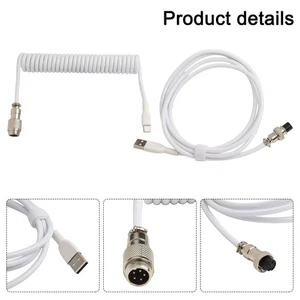 Reliable Data Transfer Type C USB Spiral Coil Cable for Aviator Desktop PC - Picture 1 of 39