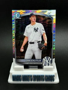 Cam Schlittler 2025 Bowman 1st Chrome #BCP-166 Pulsar Refractor /399 NY Yankees - Picture 1 of 3