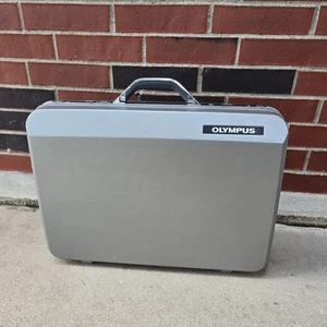 Olympus Vintage URF-P Case Suitcase Silver Metal Effect Prop Large 17" X 13" - Picture 1 of 7