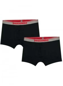 Dsquared2 Underwear Mens 2 Pack Trunks Micromodal Black - Picture 1 of 4