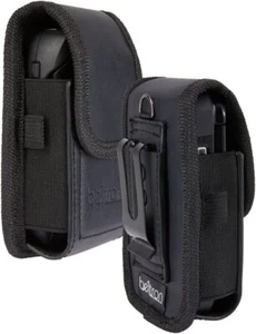 Funda universal de cuero abatible para teléfono BELTRON con clip de cinturón de metal y cierre magnético - Imagen 1 de 8
