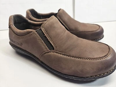 Carolina Zapatos Mujer 6 Sin Cordones Trabajo Cuero Marrón Puntera Aluminio Opanka CA3681 Foto 1 de 4