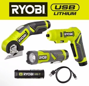 USB Lithium 3-Tool Cordless Combo Kit with 2.0 Ah Battery and Charging Cable - Picture 1 of 1