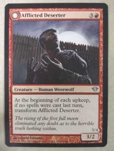 Magic The Gathering Magic The Gathering ""desertor afligido/hombre lobo sacker Dark Ascension 81 - Imagen 1 de 2