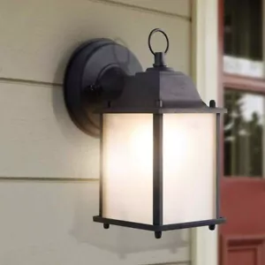 Yosemite Home Decor Tara Collection 1-Light Black Outdoor Wall Lantern Sconce - Picture 1 of 3