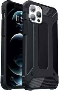 Menge 2 NEU Amwanan Strong Guard Stoßfest iPhone 12 & Pro & 12 Pro Max Hülle-Schwarz - Bild 1 von 4