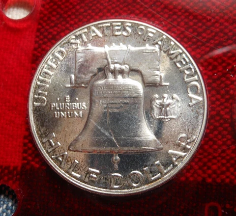 1956 US Proof Set with TYPE-1 FRANKLIN HALF DOLLAR 90% Silver - SOME NICE TONING Cover