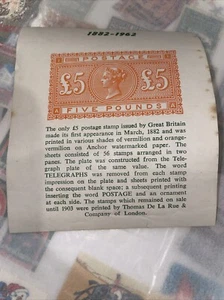 1882-1962 Postage Five Pounds Great Britain - Picture 1 of 2