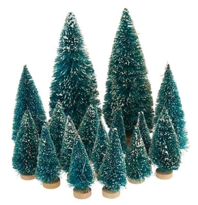 Abeto miniatura VBS, juego de 16, nevado - Imagen 1 de 12